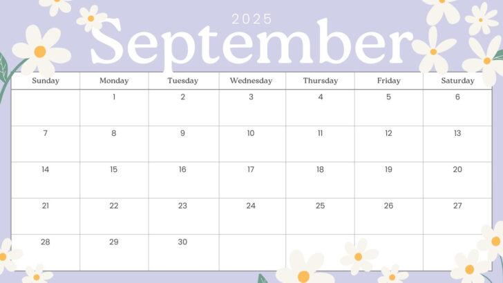 September 2025 Printable Calander