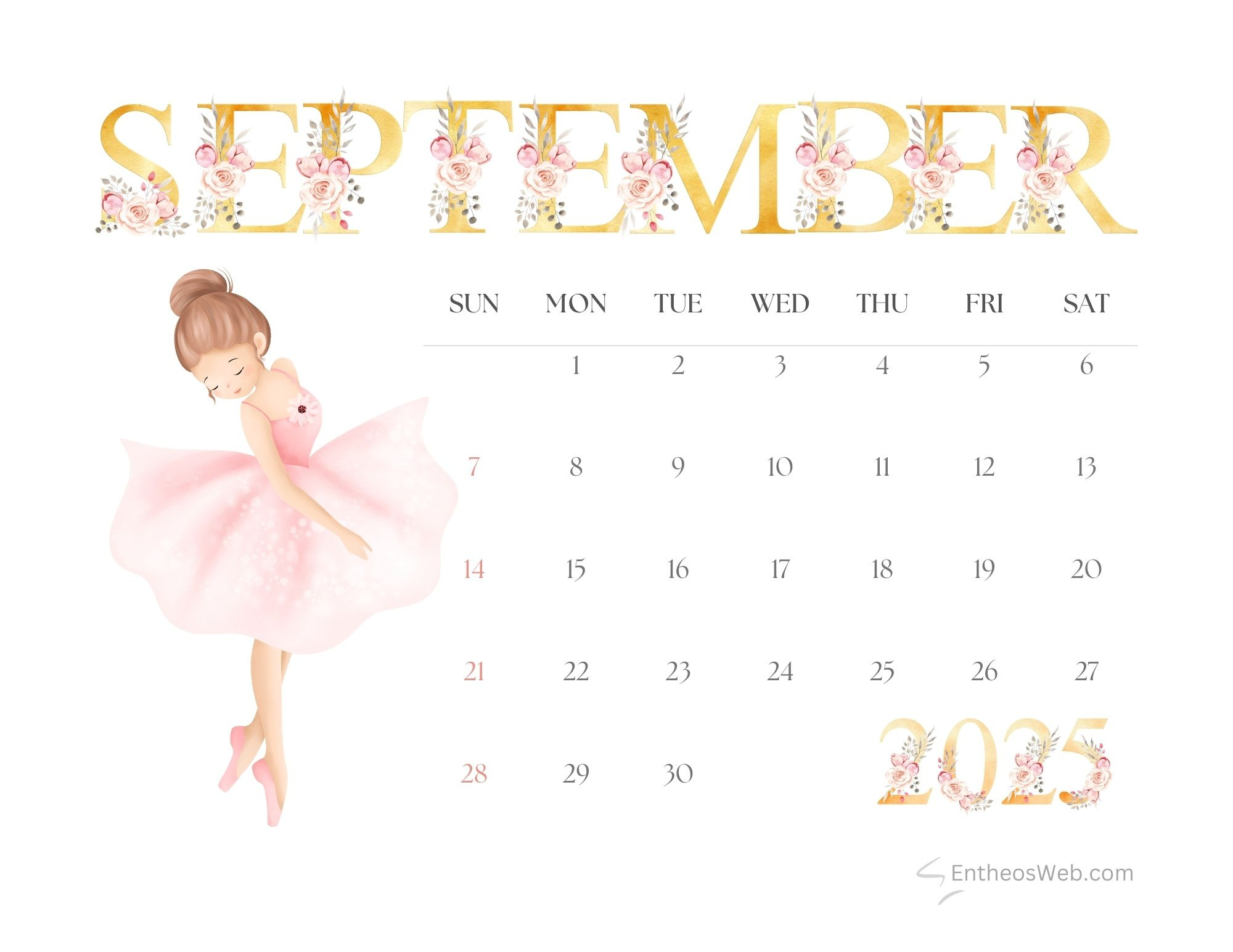 Free Printable September 2025 Calendars | Entheosweb with Cute September Calendar 2025