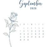 Free Printable September 2025 Calendars   World Of Printables For September 2025 Calendar Cursive