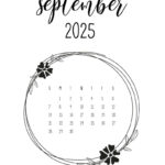 Free Printable September 2025 Calendars   World Of Printables Within September 2025 Calendar Cursive
