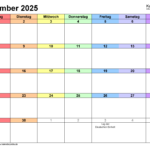 Kalender September 2025 Als Excel Vorlagen Regarding September Calander 2025
