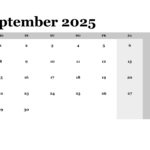 Kalender September 2025 Zum Ausdrucken (Pdf, Xls, Png) Intended For Calender September 2025