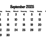 Kalender September 2025 Zum Ausdrucken (Pdf, Xls, Png) With Regard To Calender September 2025