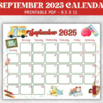 Kid September 2025 Calendar, Printable 2025 Calendar, Homeschool Pertaining To September 2025 Calendar Homemade Gifts