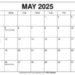 May 2025 Calendar   Printable Templates & More Throughout Show Me The Month Of September 2025