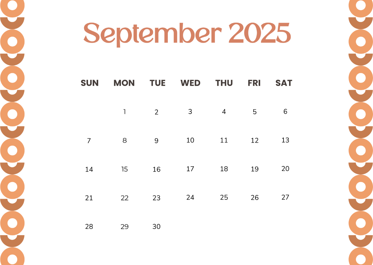 Page 12 | Free Calendar Templates, Editable And Printable regarding September 2025 Calendar Printable Shining Mom