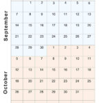 Printable September October 2025 Calendar | Calendarkart In September October 2025 Calendar