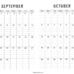 Printable September October 2025 Calendar | Calendarkart Inside September And October 2025 Calendar