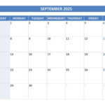 September 2025 Calendar  Calendar.best In September Weekly Calendar 2025
