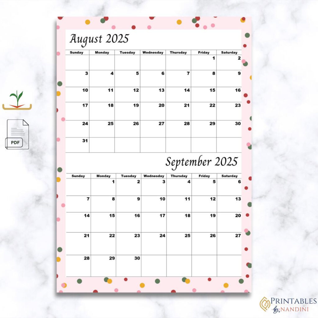 September 2025 Calendar   Etsy.de Pertaining To September 2025 Calendar Etsy