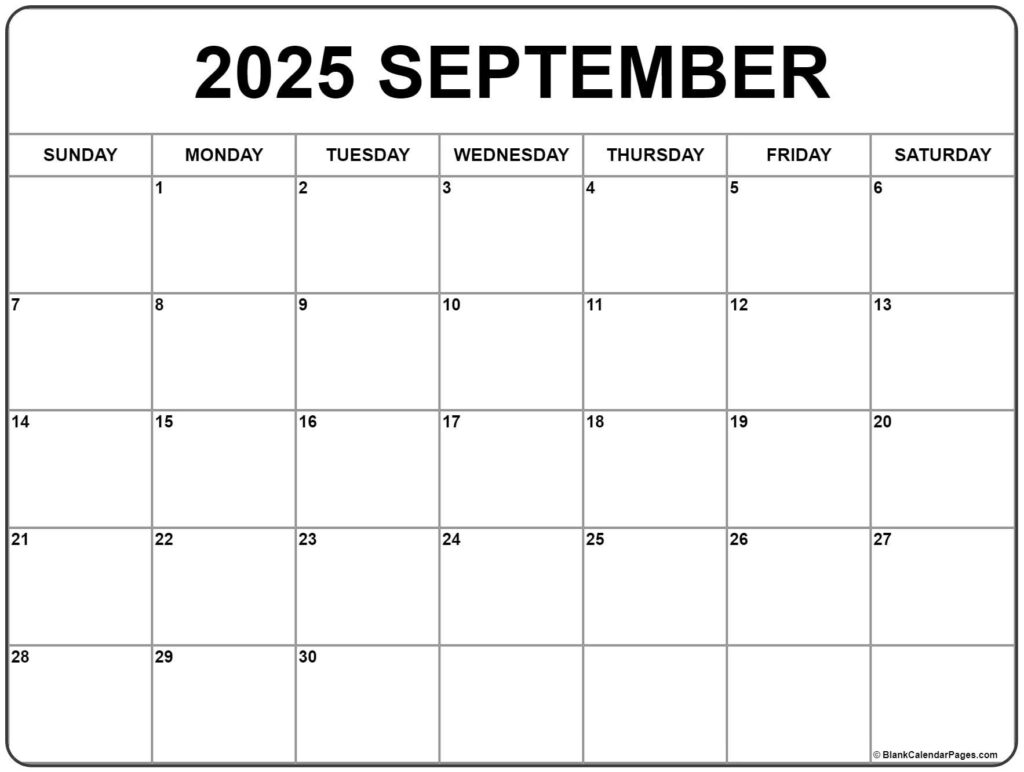 September 2025 Calendar | Free Printable Calendars Inside September 2025 Calander To Print Off September 2025 Calendar | Free Printable Calendars Inside September 2025 Calander To Print Off