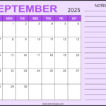 September 2025 Calendar (Free Printable) – Free Printables Intended For September Calendar 2025 Pieces Printable