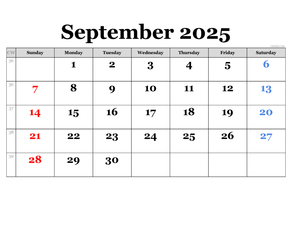 September 2025 Calendar | Free Printable Pdf, Xls And Png In Calendar September Week 2025 September 2025 Calendar | Free Printable Pdf, Xls And Png In Calendar September Week 2025