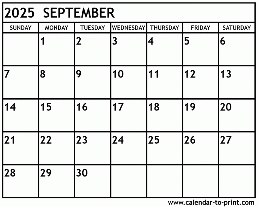 September 2025 Calendar Printable Regarding Calendar 2025 September Google September 2025 Calendar Printable Regarding Calendar 2025 September Google
