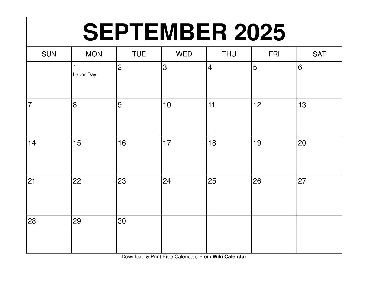September 2025 Calendar - Printable Templates &amp;amp; More with National Calendar September 2025