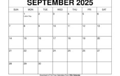 September 2025 Calendar – Printable Templates & More with regard to September Calendar Events 2025