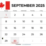 September 2025 Calendar With Holidays Canada In September 2025 Calendar With Holidays Canada