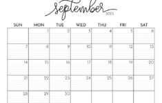 September 2025 Calendars – 107 Free Printables | Printabulls for Printable Free September Calendar 2025