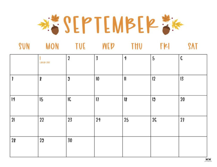 September 2025 Calendar Cute