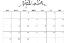 September 2025 Calendars – 107 Free Printables | Printabulls with regard to Free Printable September 2025