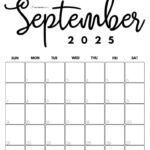 September 2025 Calendars   23 Cute Free Printable Pdfs | Saturdaygift For Printable September Calender