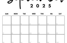 September 2025 Calendars – 23 Cute Free Printable Pdfs | Saturdaygift for Printable September Calender