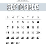 September 2025 Calendars   23 Cute Free Printable Pdfs | Saturdaygift In General Blue September 2025 Calendar