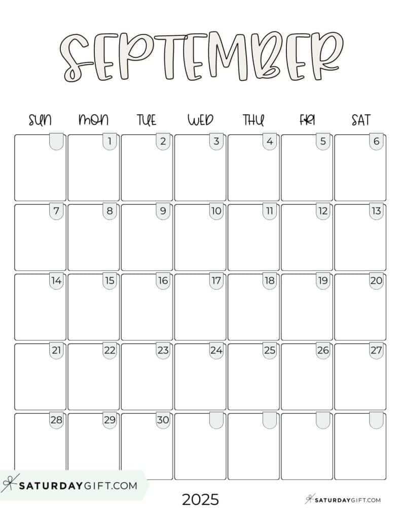 September 2025 Calendars 23 Cute Free Printable Pdfs | Saturdaygift Regarding September 2025 Calendar Aesthetic September 2025 Calendars 23 Cute Free Printable Pdfs | Saturdaygift Regarding September 2025 Calendar Aesthetic