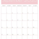 September 2025 Calendars   23 Cute Free Printable Pdfs | Saturdaygift With Regard To September Calendar 2025 Page Printable