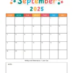 September 2025 Calendars   Free Printable & Fillable With Regard To September 2025 Calendar Kids