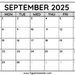 September 2025 Calendars   Free Printable Templates Throughout September 2025 Calendar Printable Waterproof