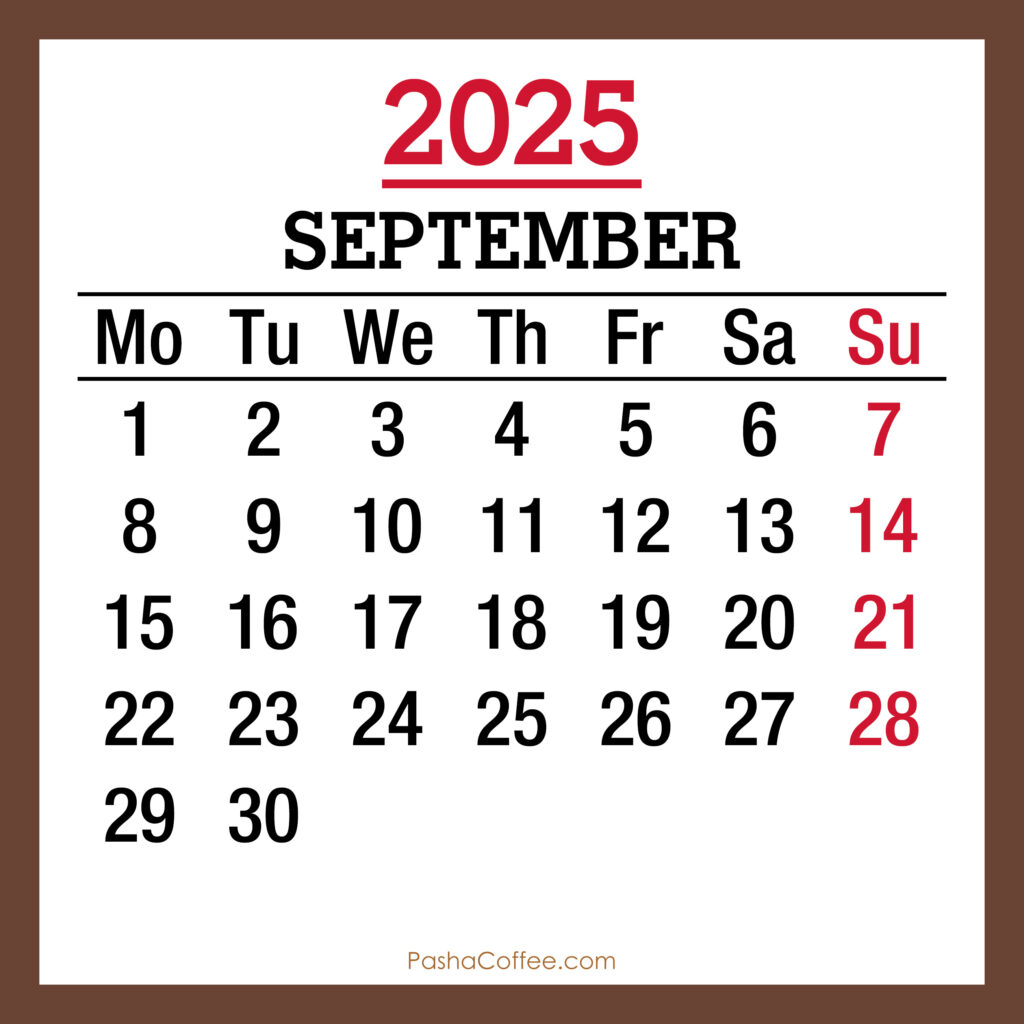 September 2025 Monthly Calendar, Printable Free, Brown, Monday Inside September 2025 Calendar Monday Start September 2025 Monthly Calendar, Printable Free, Brown, Monday Inside September 2025 Calendar Monday Start
