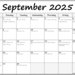 September 2025 With Holidays Calendar With National Days In September 2025