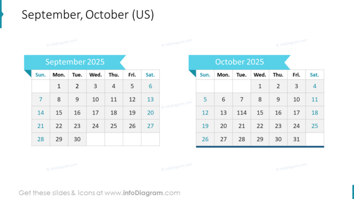 September and October 2025 Calendar