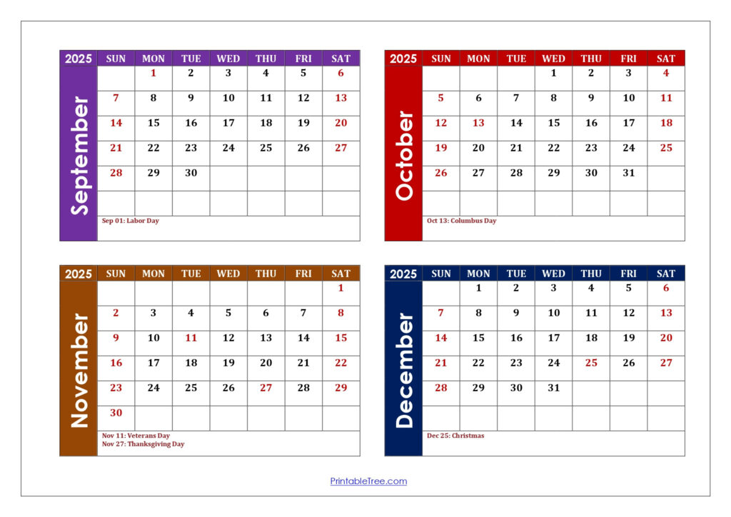 September To December 2025 Calendar Printable Pdf | Four Months In Calendar September To December 2025 September To December 2025 Calendar Printable Pdf | Four Months In Calendar September To December 2025