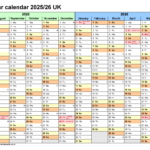 Split Year Calendars 2025/26 Uk (July To June) For Pdf For Calendar September 2025 To July 2026