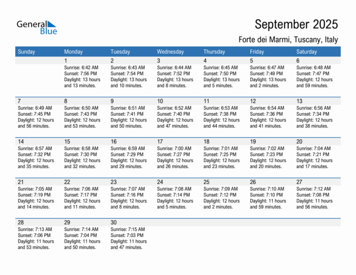 September 2025 Calendar Dei