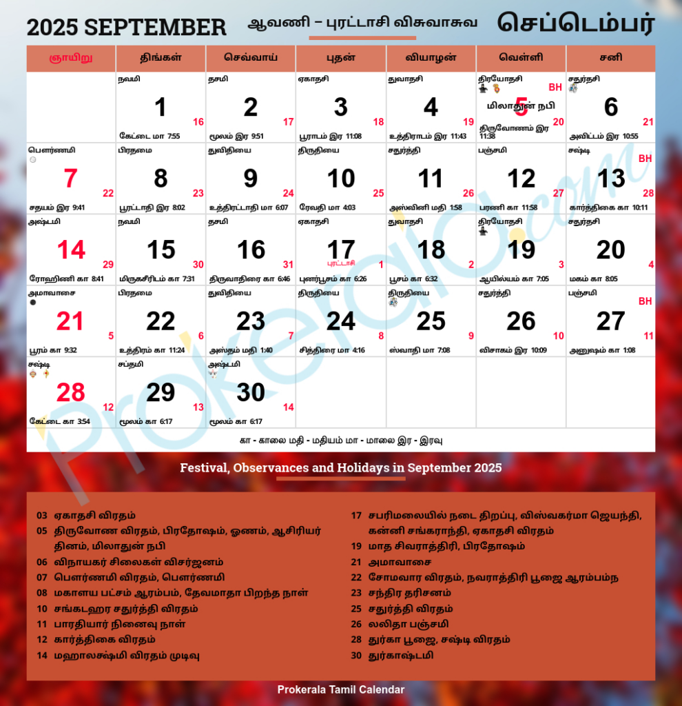 Tamil Calendar 2025, September With September 2025 Daily Calendar Tamil Calendar 2025, September With September 2025 Daily Calendar