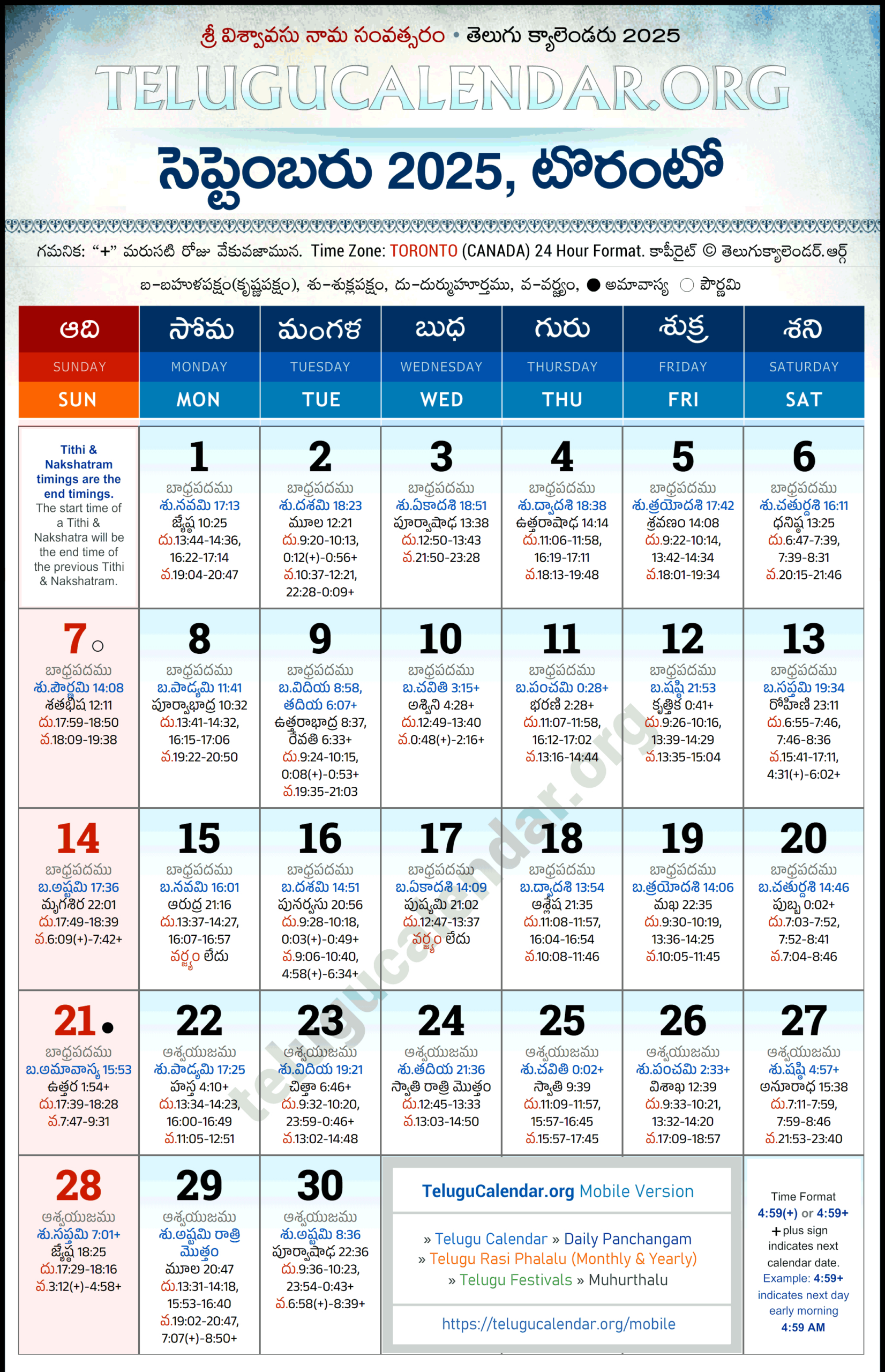 Toronto Telugu Calendar 2025 September Pdf Festivals regarding Telugu Calendar 2025 September