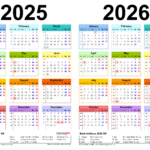 Two Year Calendars For 2025 And 2026 (Uk) For Pdf Regarding Year Calendar September 2025 July 2026