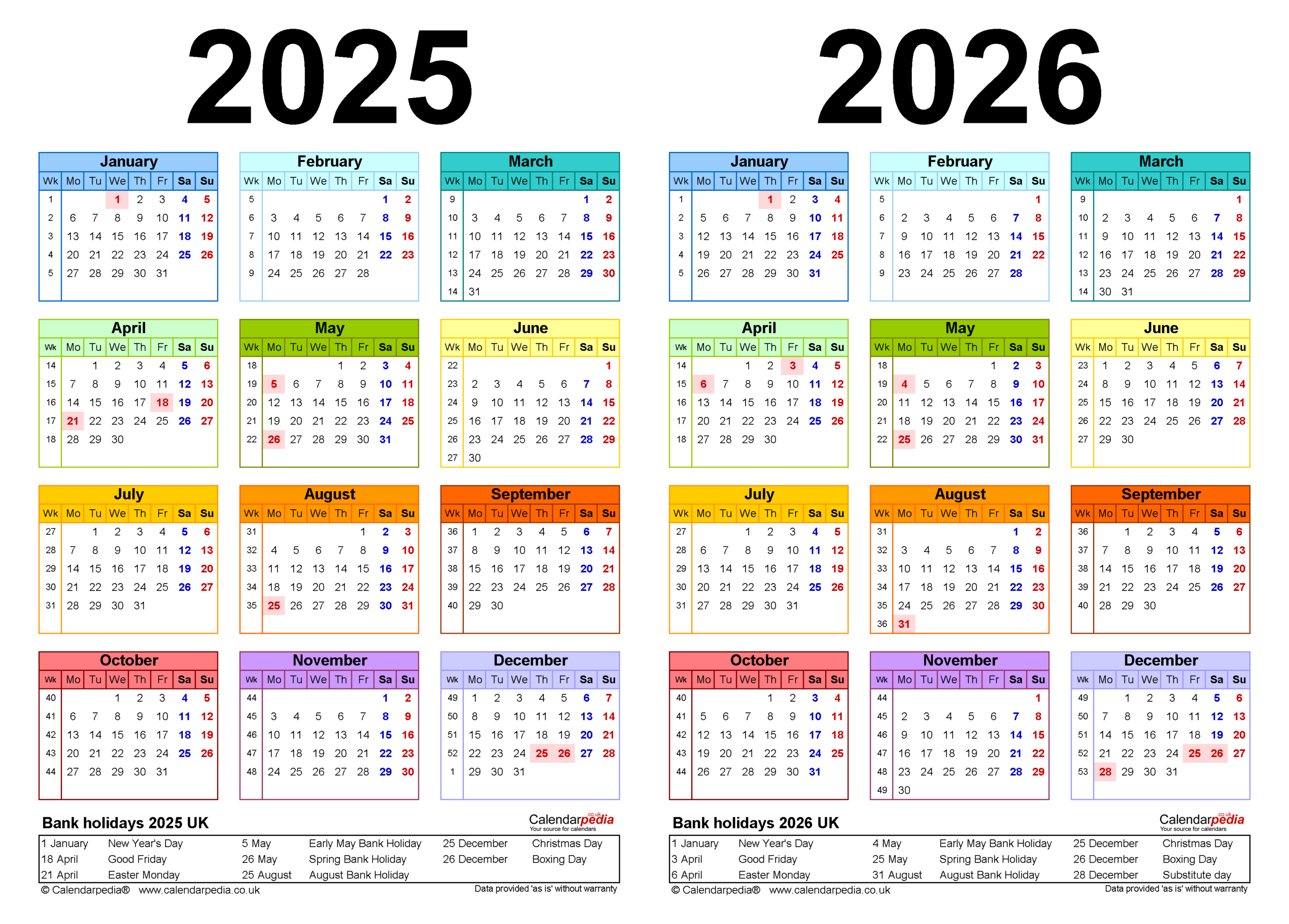 Two Year Calendars For 2025 And 2026 (Uk) For Pdf regarding Year Calendar September 2025-July 2026